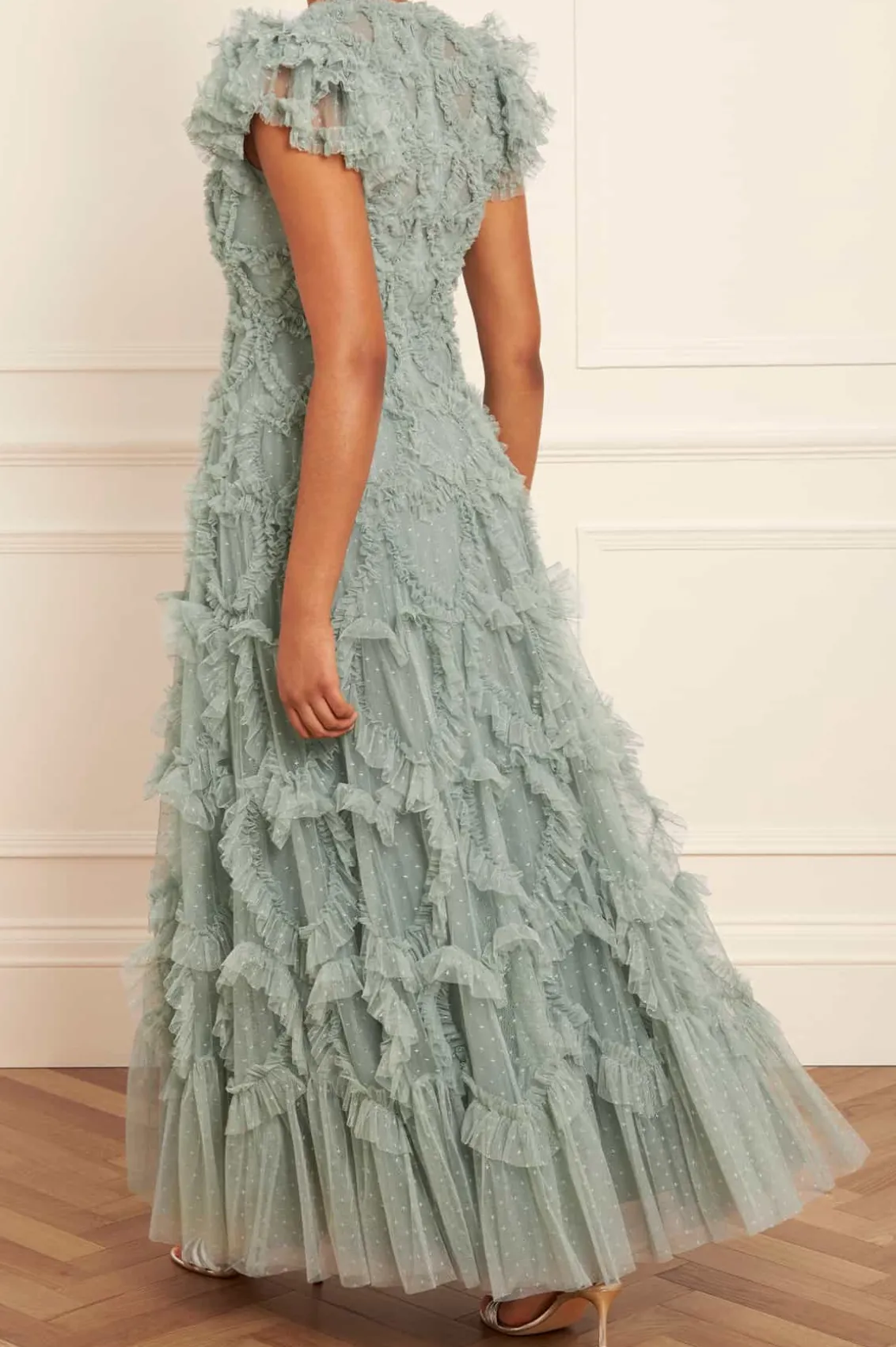 Mummy & Me | Evening Dresses^Needle & Thread Amorette V-Neck Gown Green