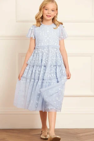 Flower Girl | Flower Girl^Needle & Thread Angelica Lace Kids Dress Blue