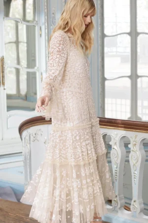 Bridal | Evening Dresses^Needle & Thread Annie Sequin Tiered Ankle Gown Champagne