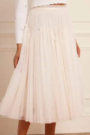 Wedding Wardrobe | Responsibly Sourced^Needle & Thread Arabesque Midaxi Skirt Champagne