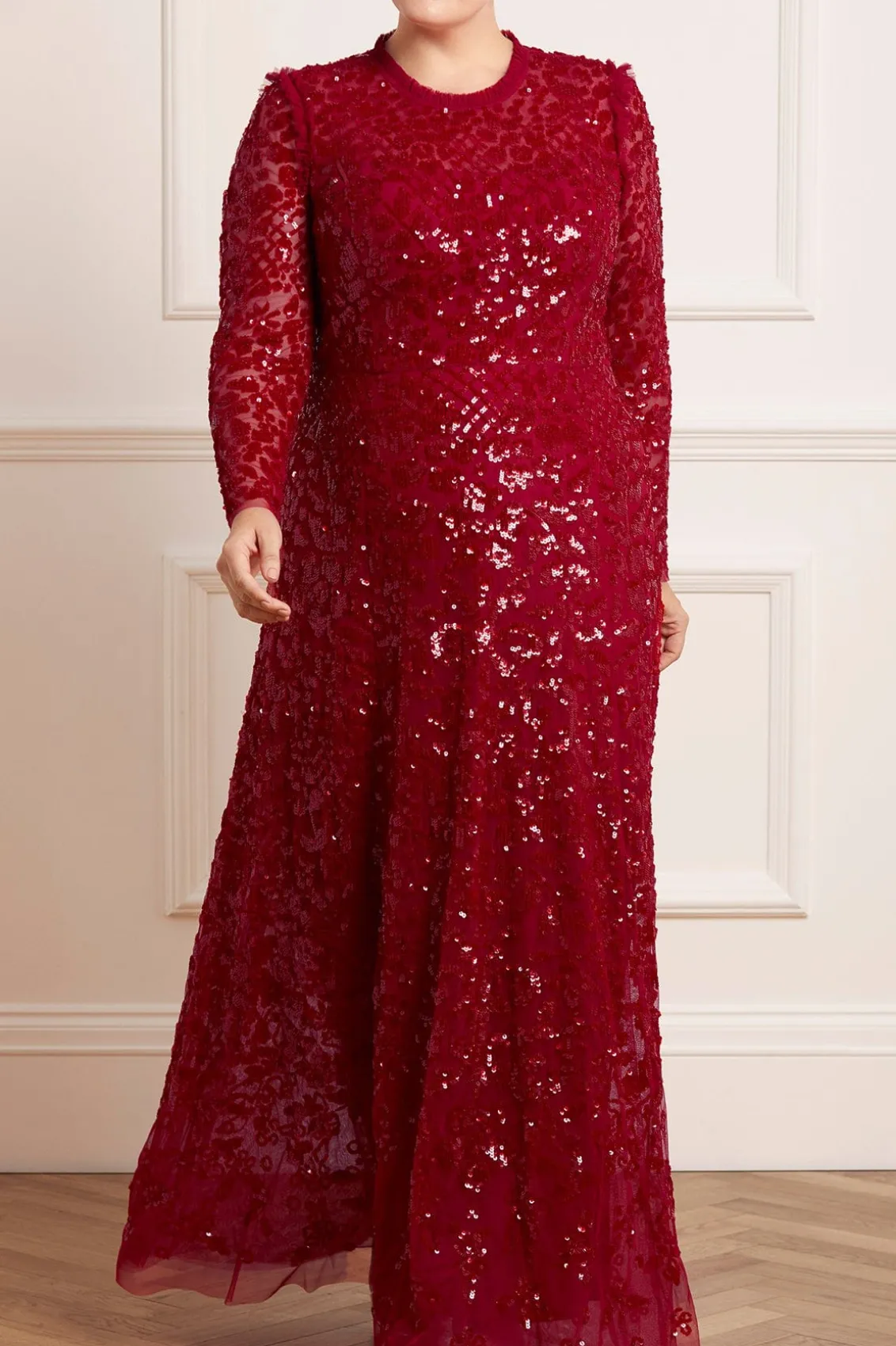 Mummy & Me | Evening Dresses^Needle & Thread Aurelia Long Sleeve Gown Red