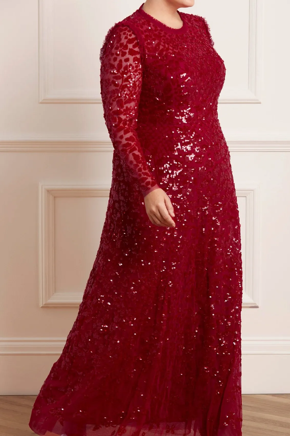 Mummy & Me | Evening Dresses^Needle & Thread Aurelia Long Sleeve Gown Red