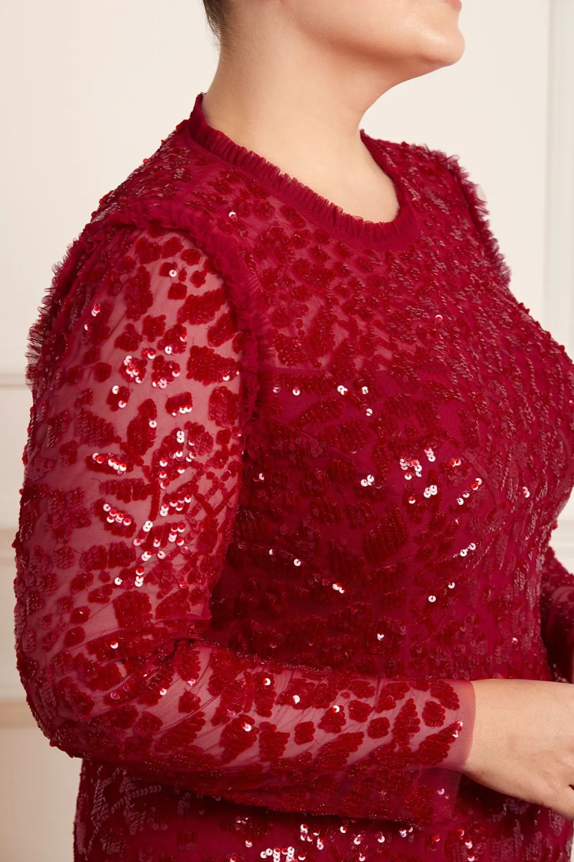 Mummy & Me | Evening Dresses^Needle & Thread Aurelia Long Sleeve Gown Red