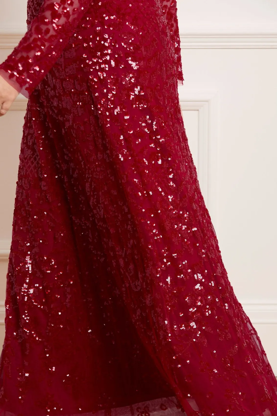 Mummy & Me | Evening Dresses^Needle & Thread Aurelia Long Sleeve Gown Red