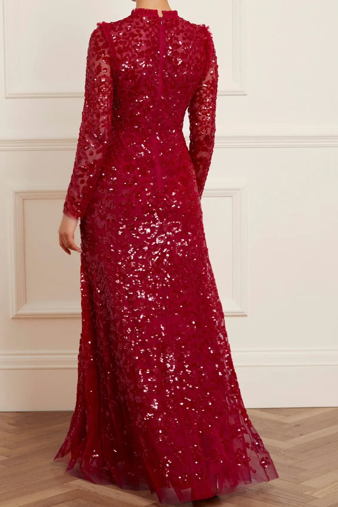 Mummy & Me | Evening Dresses^Needle & Thread Aurelia Long Sleeve Gown Red