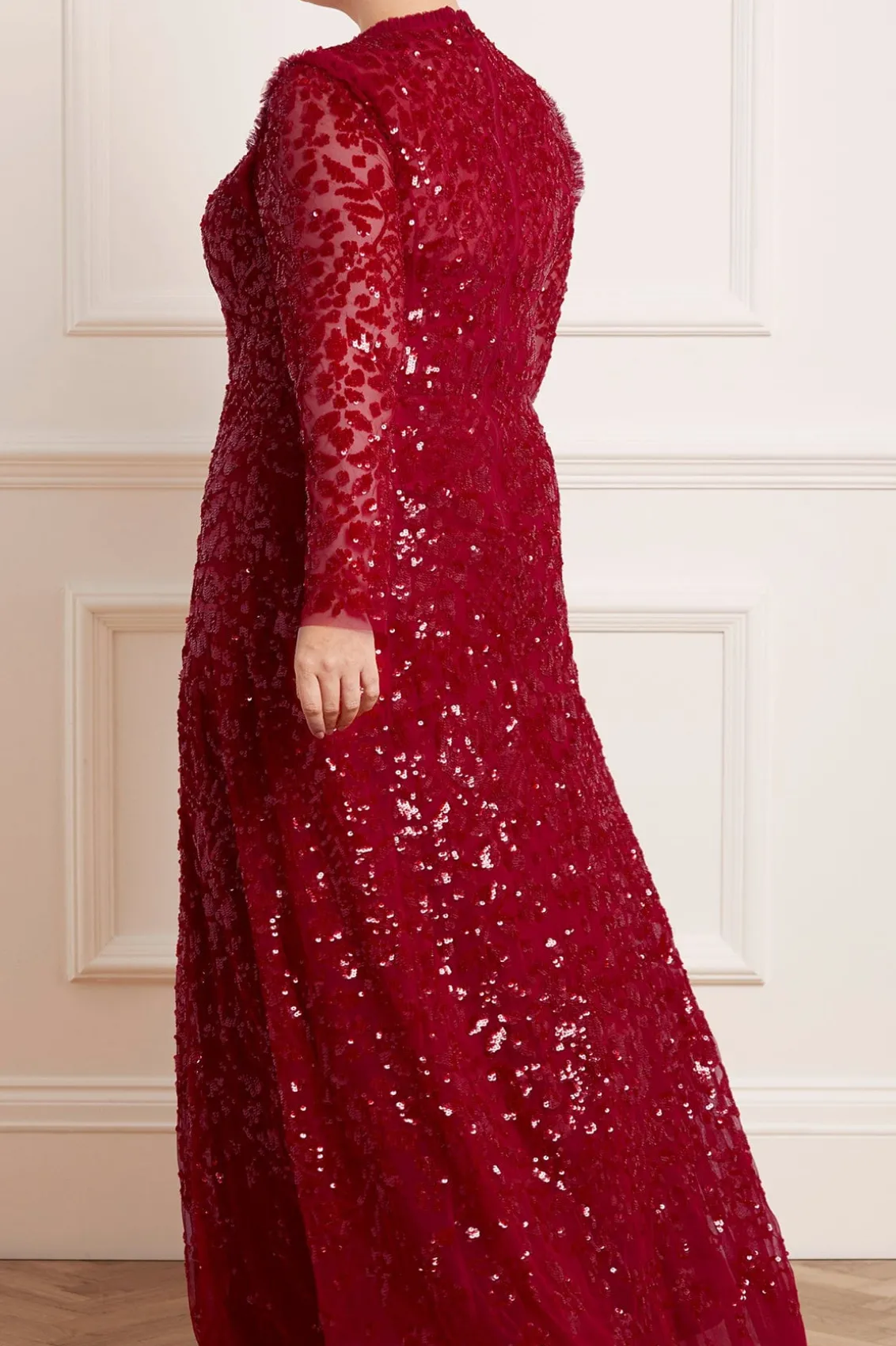 Mummy & Me | Evening Dresses^Needle & Thread Aurelia Long Sleeve Gown Red