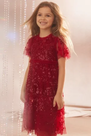 Mummy & Me | Kids Embellished Dresses^Needle & Thread Aurora Kids Dress Red