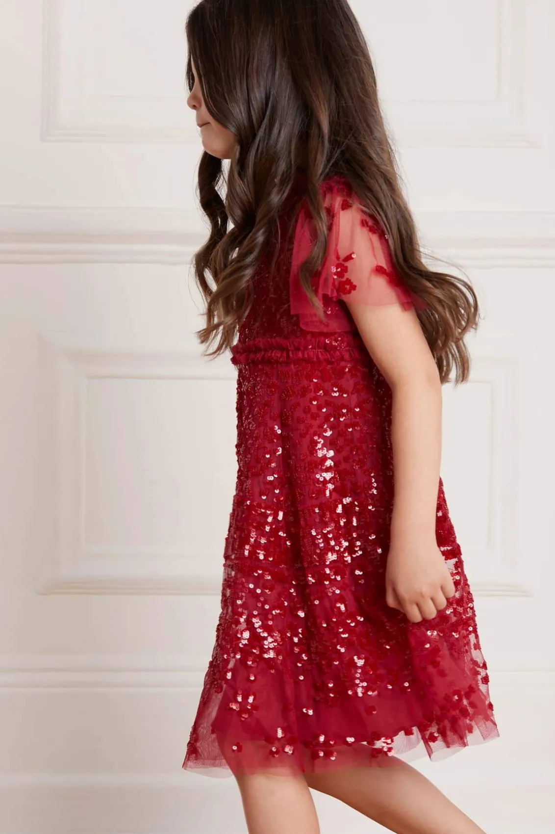 Mummy & Me | Kids Embellished Dresses^Needle & Thread Aurora Kids Dress Red