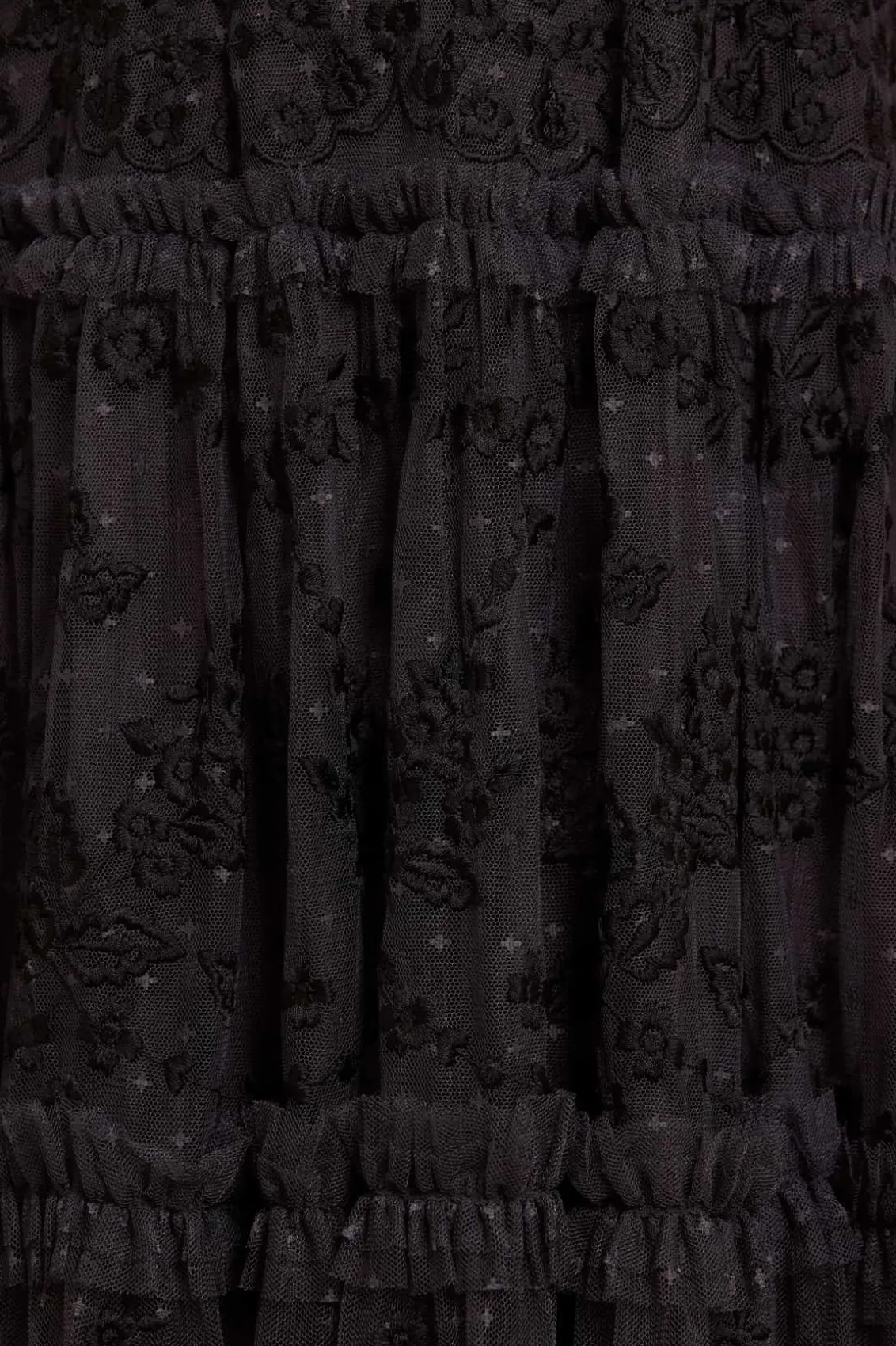 Evening Dresses | Embroidered Dresses^Needle & Thread Autumn Lace Ankle Gown Black