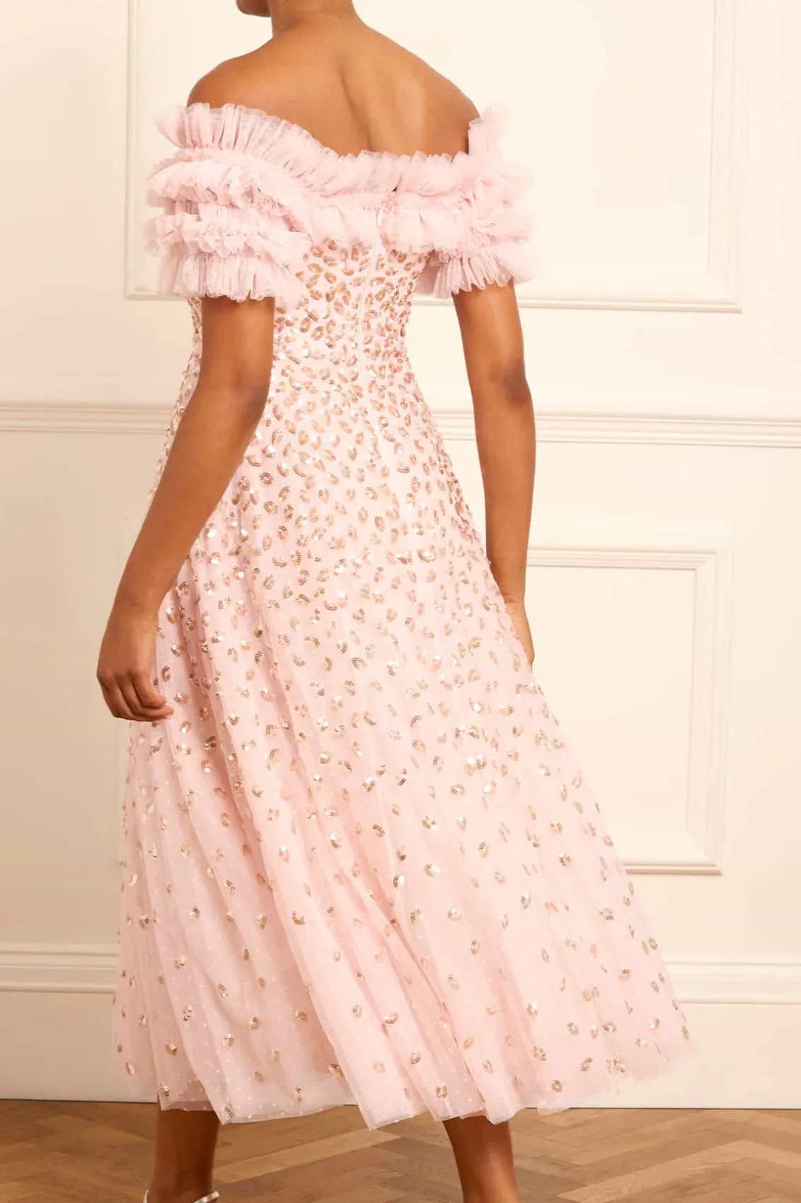 Mummy & Me | Embellished Dresses^Needle & Thread Autumn Leaves Off-Shoulder Ballerina Dress Pink