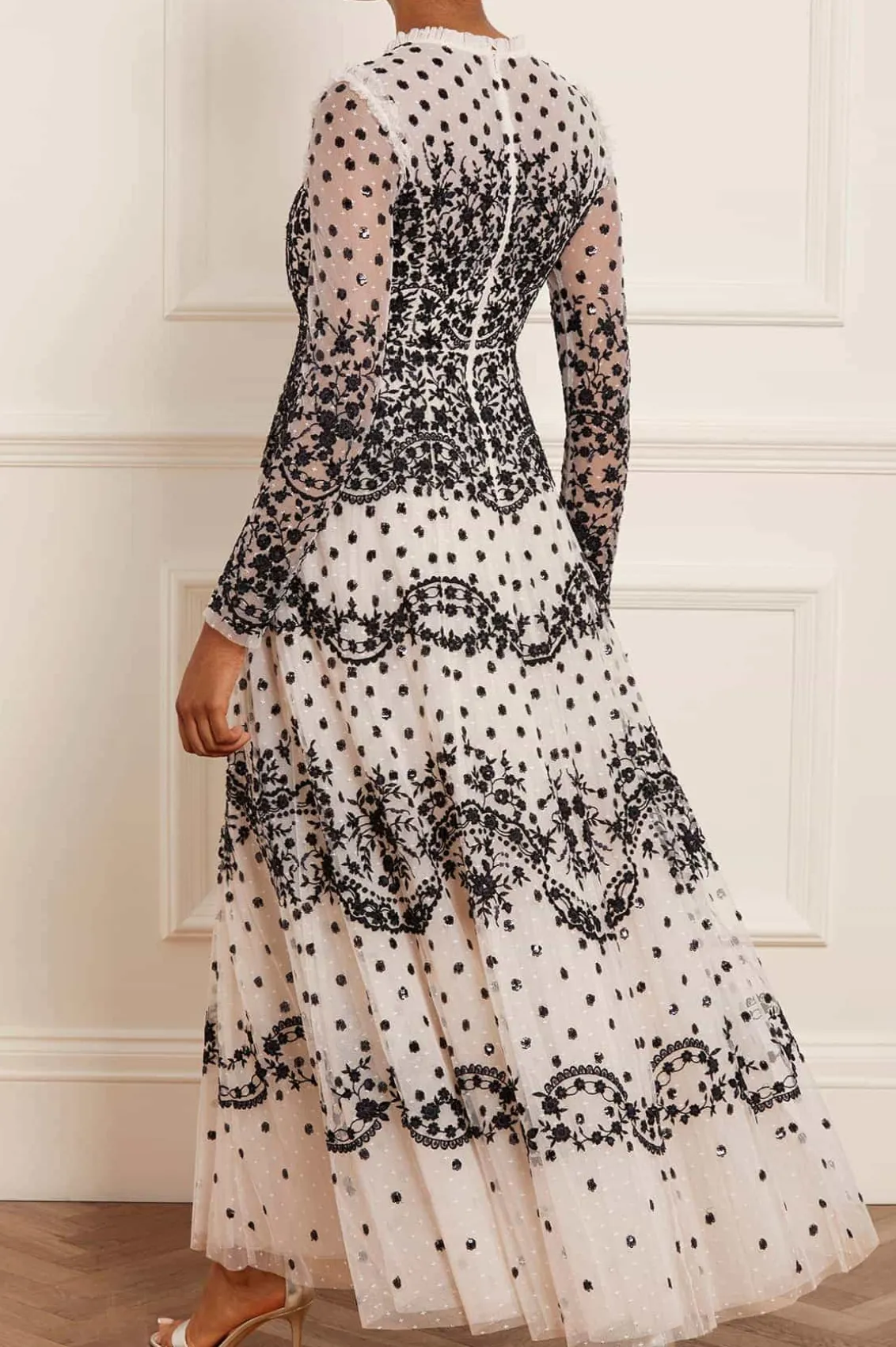 Mummy & Me | Evening Dresses^Needle & Thread Beatrice Long Sleeve Gown Champagne