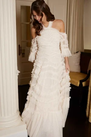 Bridal | Evening Dresses^Needle & Thread Bronte Off-Shoulder Gown Champagne