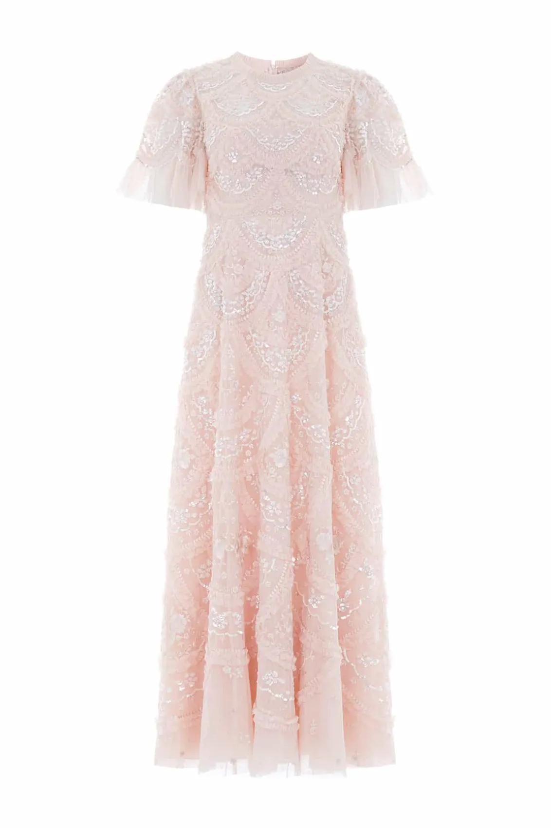 Embroidered Dresses | Embellished Dresses^Needle & Thread Carmen Ruffle Ankle Gown Pink