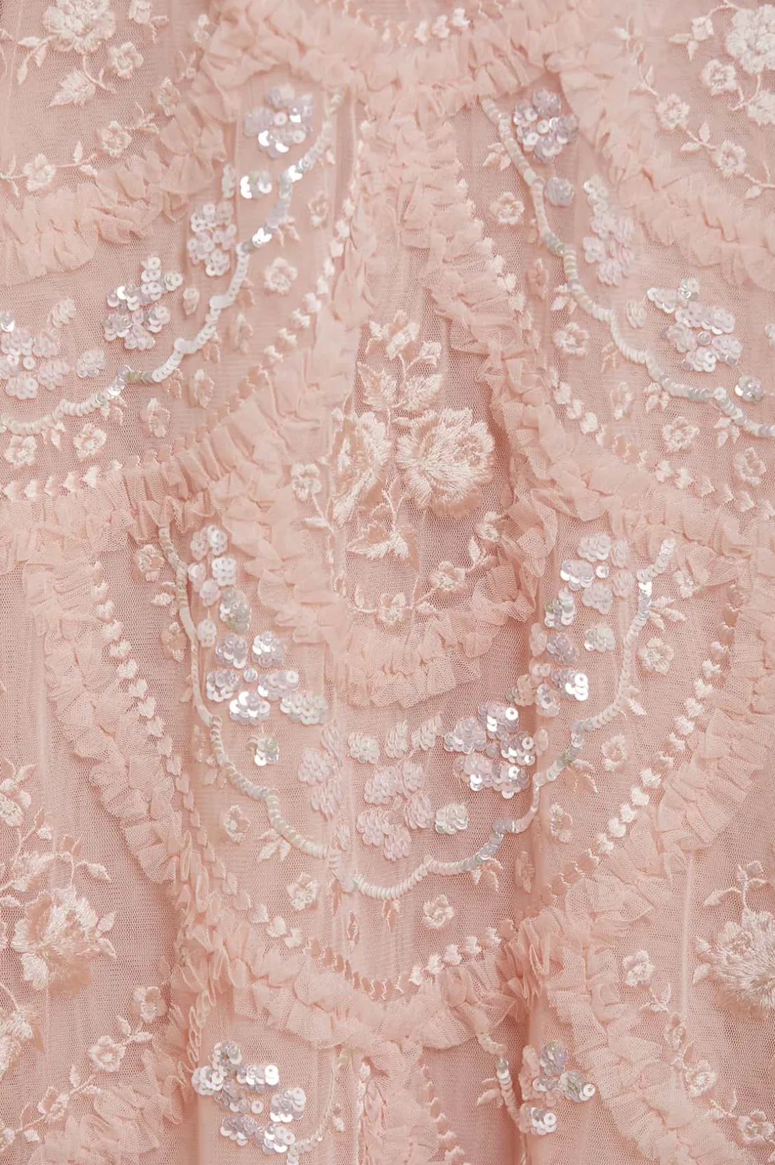Embroidered Dresses | Embellished Dresses^Needle & Thread Carmen Ruffle Ankle Gown Pink