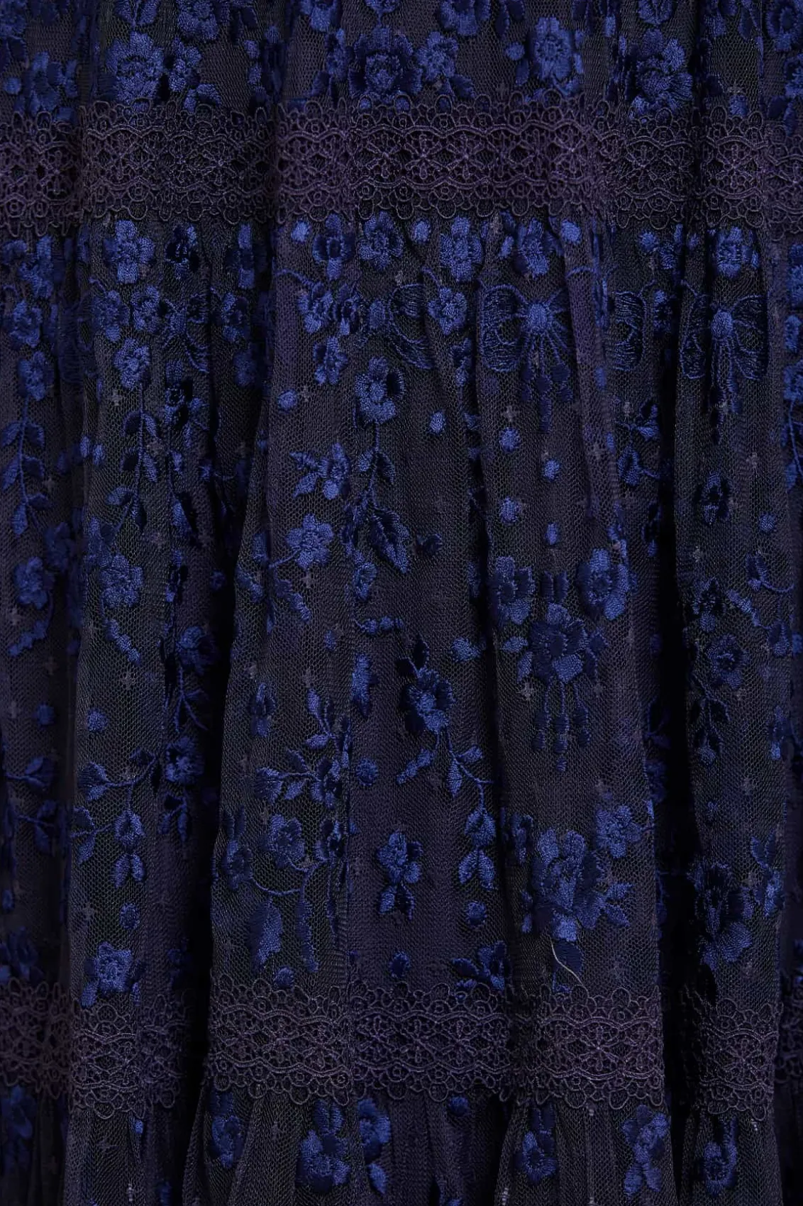 Embroidered Dresses | Responsibly Sourced^Needle & Thread Celestia Ribbon Ankle Gown Blue