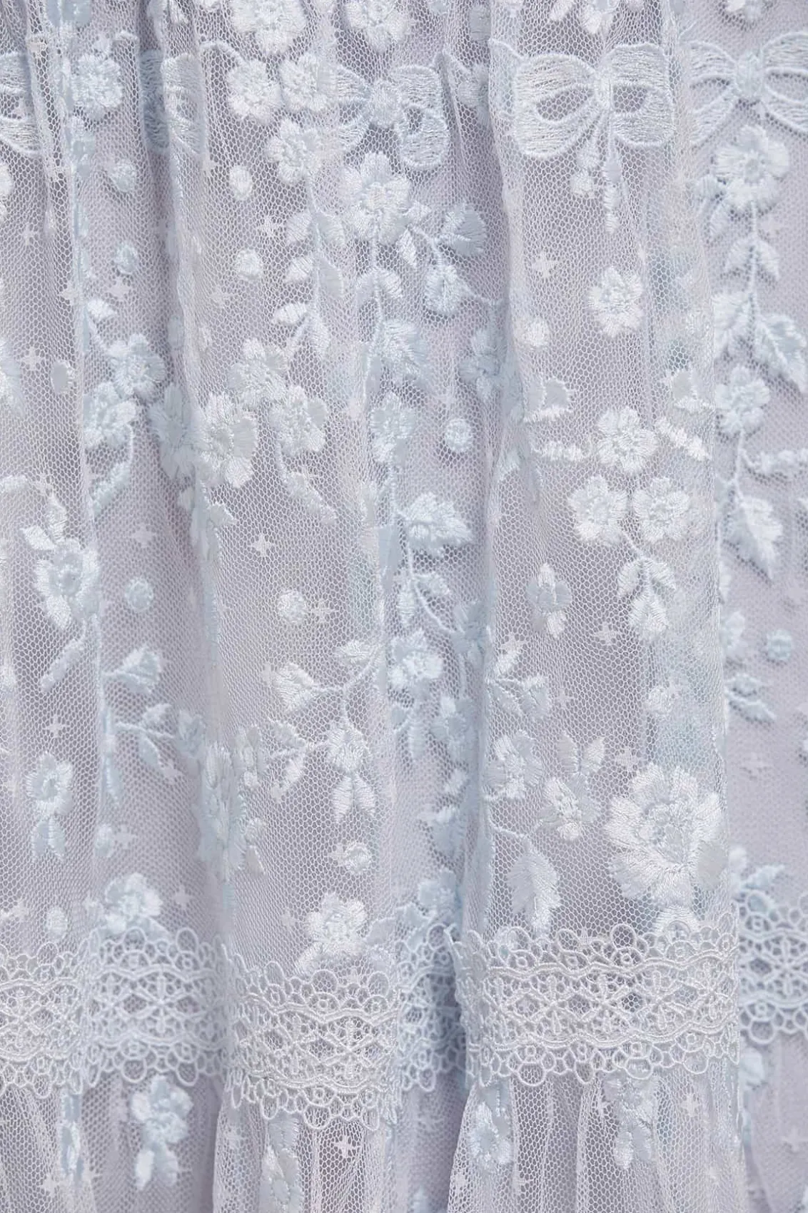 Embroidered Dresses | Responsibly Sourced^Needle & Thread Celestia Ribbon Ankle Gown Blue