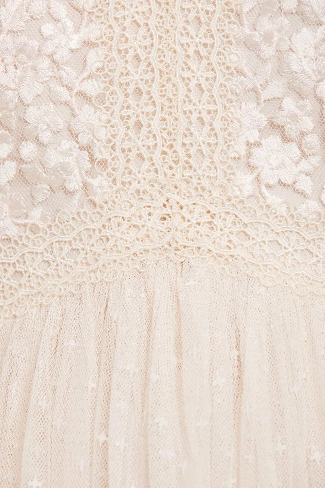 Bridal | Responsibly Sourced^Needle & Thread Celestia Ribbon Bodice Ankle Gown Champagne