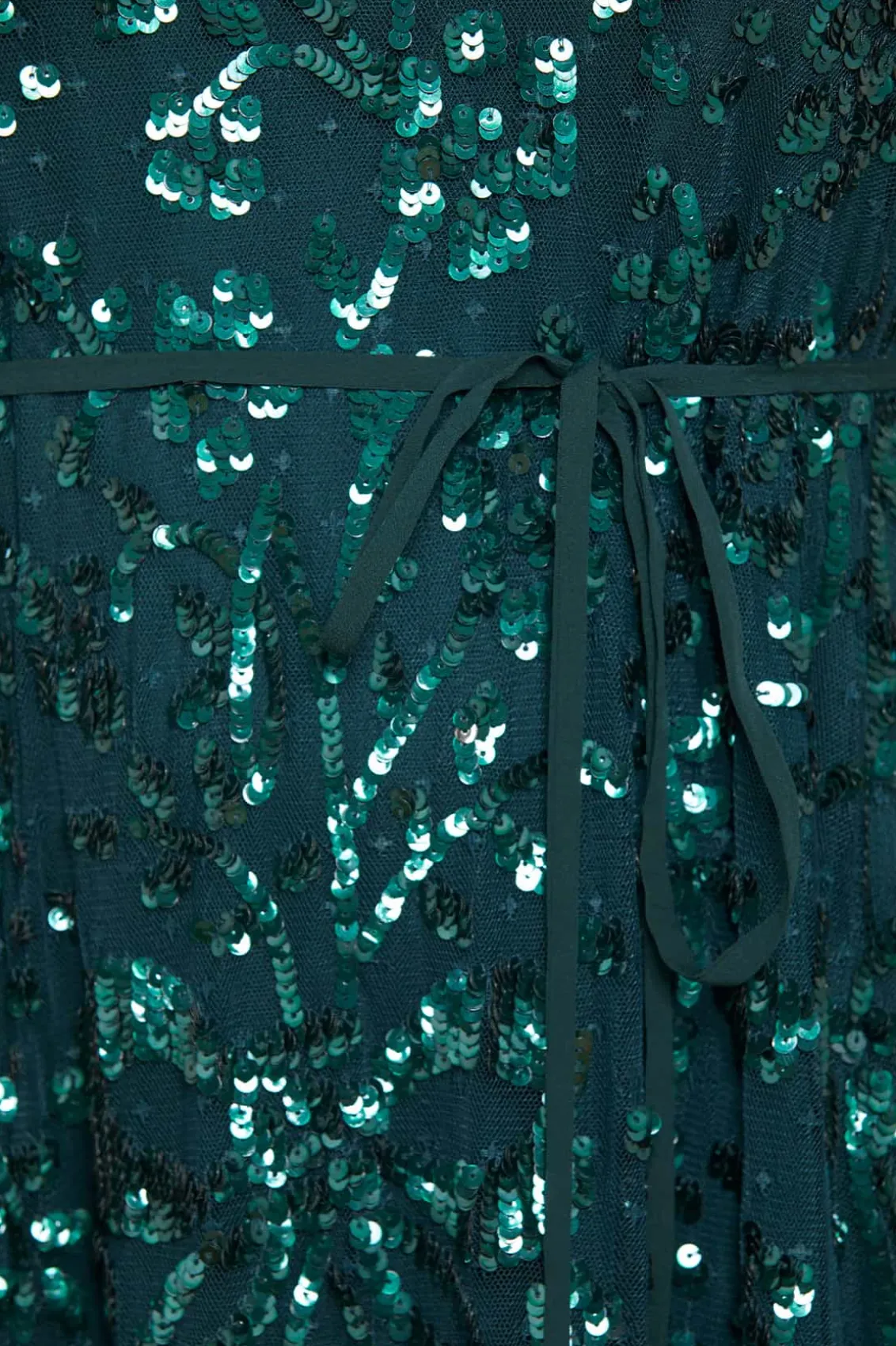 Evening Dresses | Embellished Dresses^Needle & Thread Celia Long Sleeve Ankle Gown Green