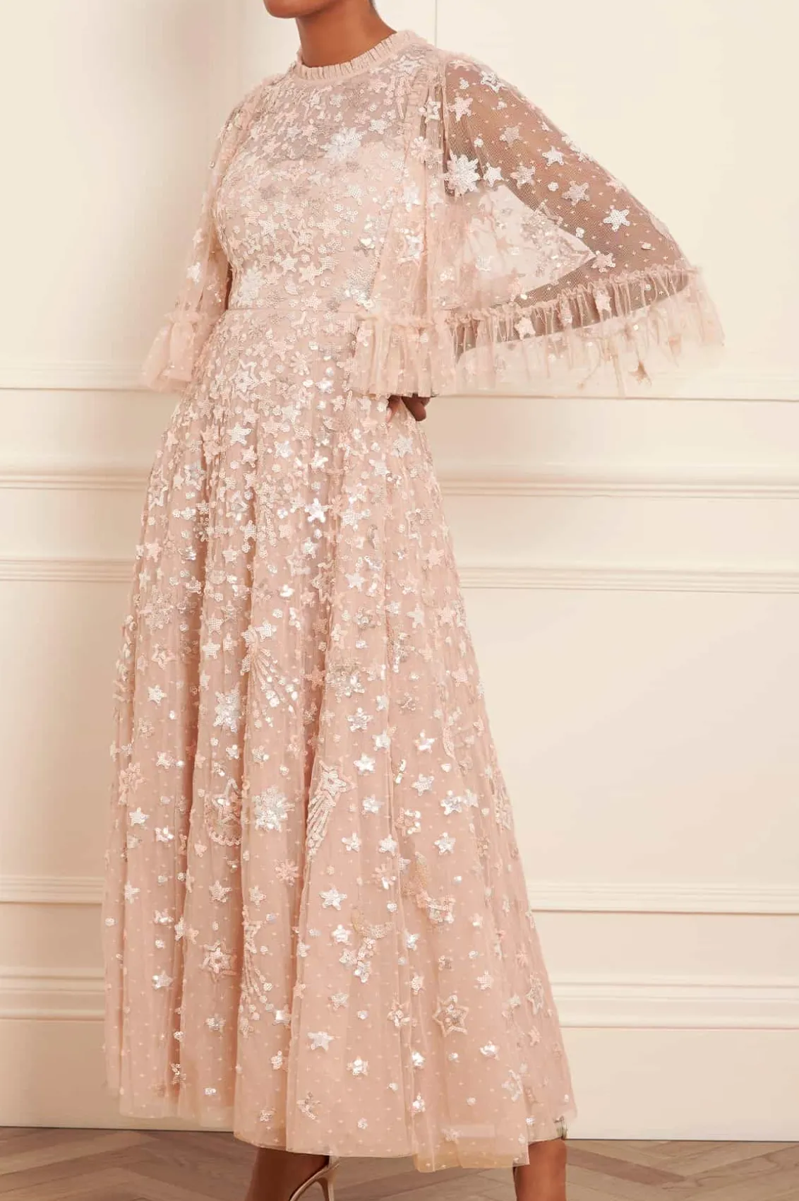 Evening Dresses | Embellished Dresses^Needle & Thread Constellation Gloss Ankle Gown Beige