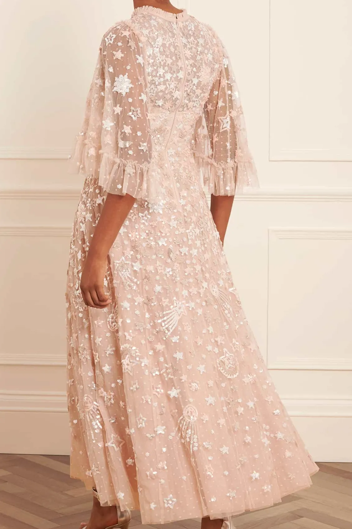 Evening Dresses | Embellished Dresses^Needle & Thread Constellation Gloss Ankle Gown Beige