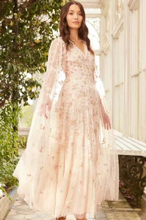 Bridal | Evening Dresses^Needle & Thread Dahlia Ditsy Ankle Gown Champagne