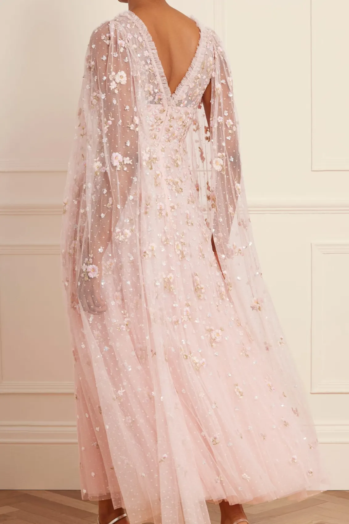 Evening Dresses | Embroidered Dresses^Needle & Thread Dahlia Ditsy Ankle Gown Pink