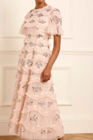 Mummy & Me | Evening Dresses^Needle & Thread Daisy Wave Ankle Gown Beige