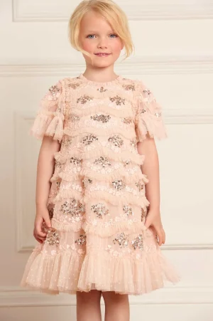 Mummy & Me | Flower Girl^Needle & Thread Daisy Wave Kids Dress Beige