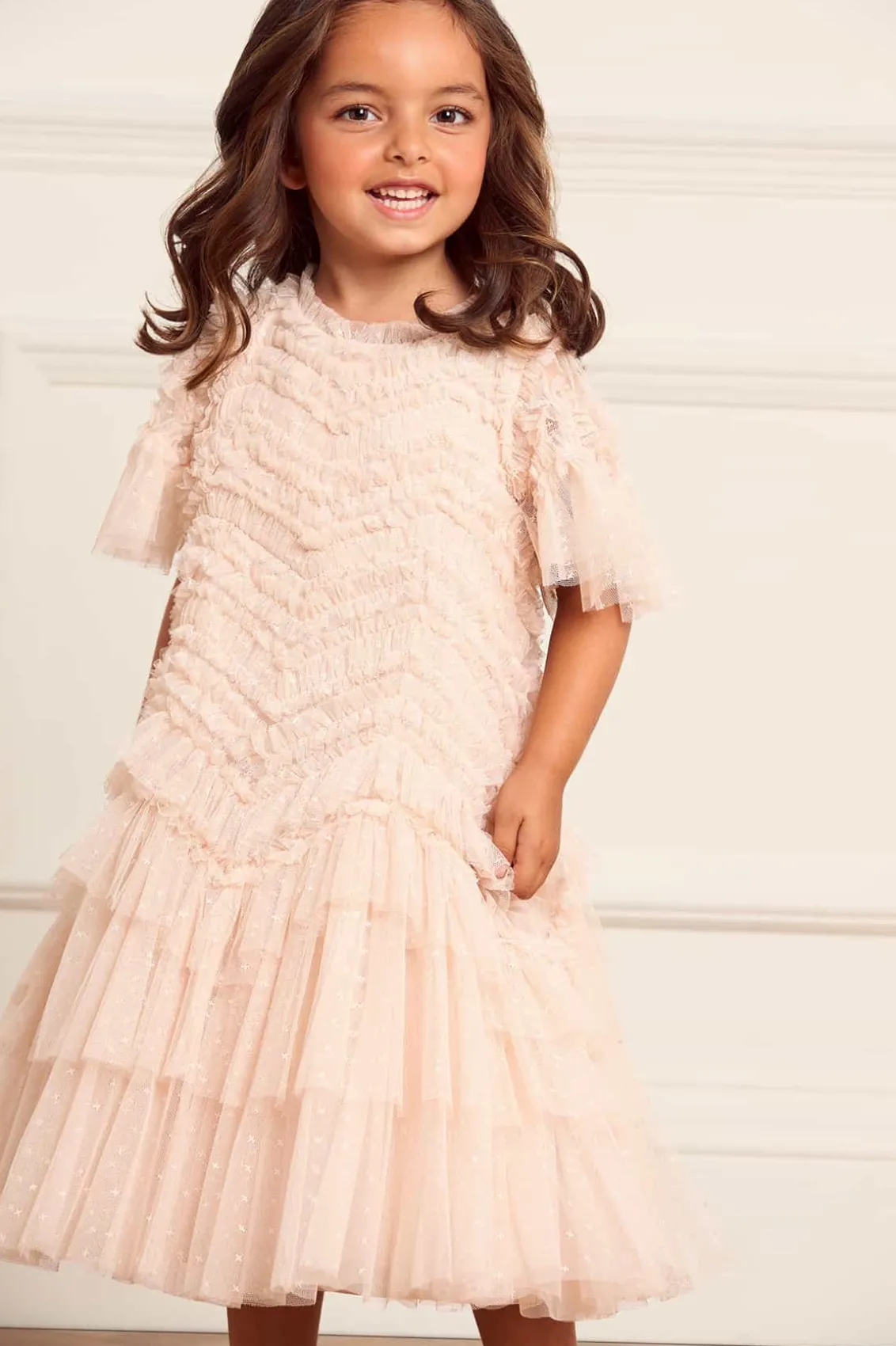 Mummy & Me | Flower Girl^Needle & Thread Elia Kids Dress Beige