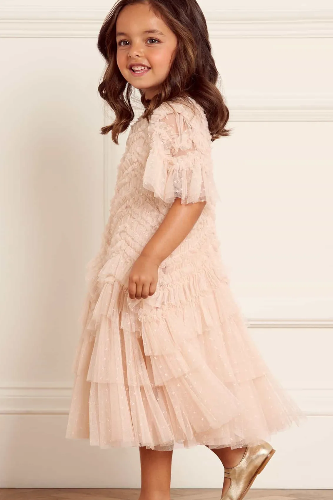 Mummy & Me | Flower Girl^Needle & Thread Elia Kids Dress Beige