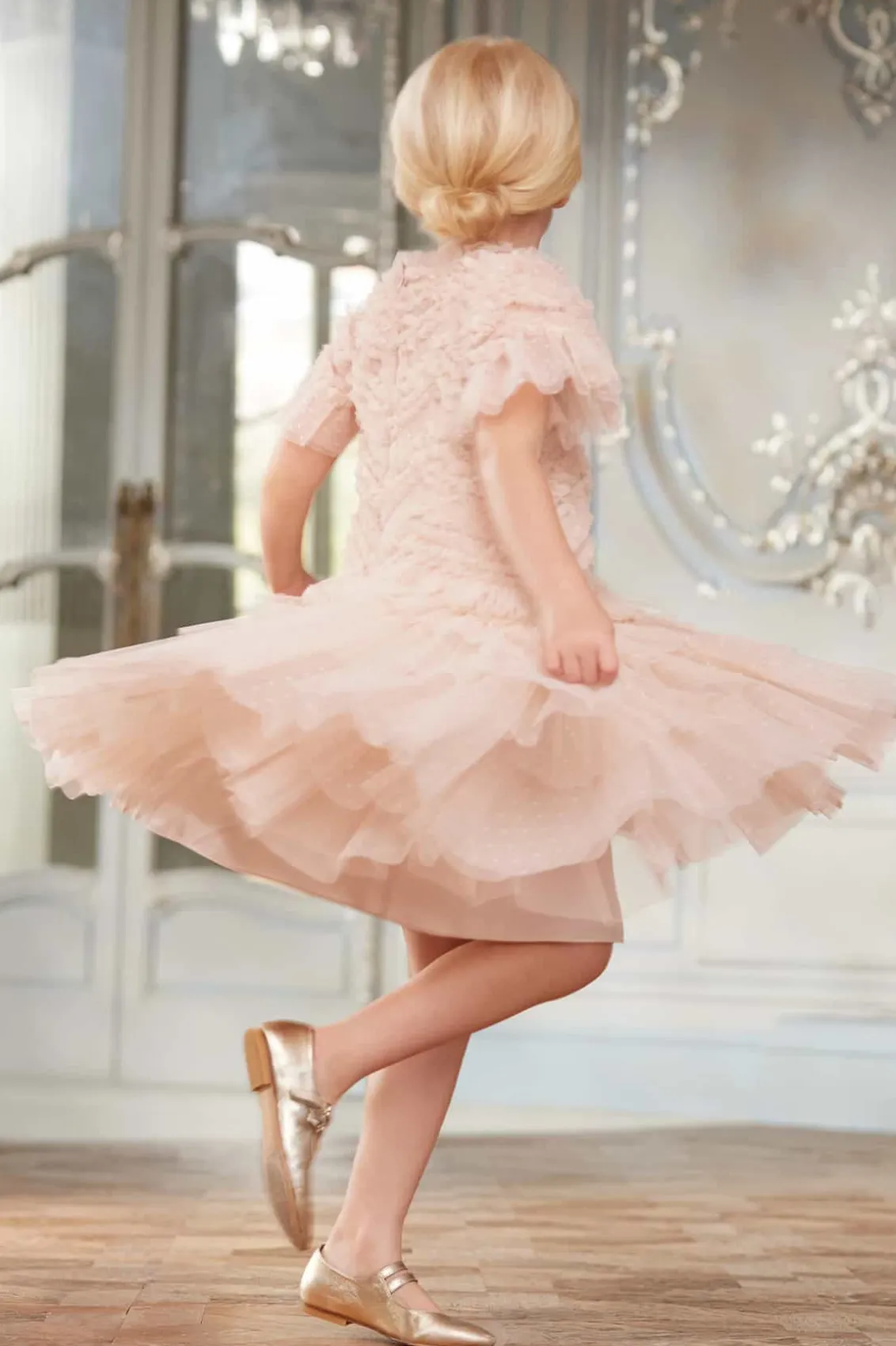 Mummy & Me | Flower Girl^Needle & Thread Elia Kids Dress Beige