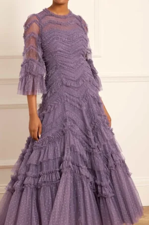 Mummy & Me | Evening Dresses^Needle & Thread Elia Long Sleeve Gown Purple