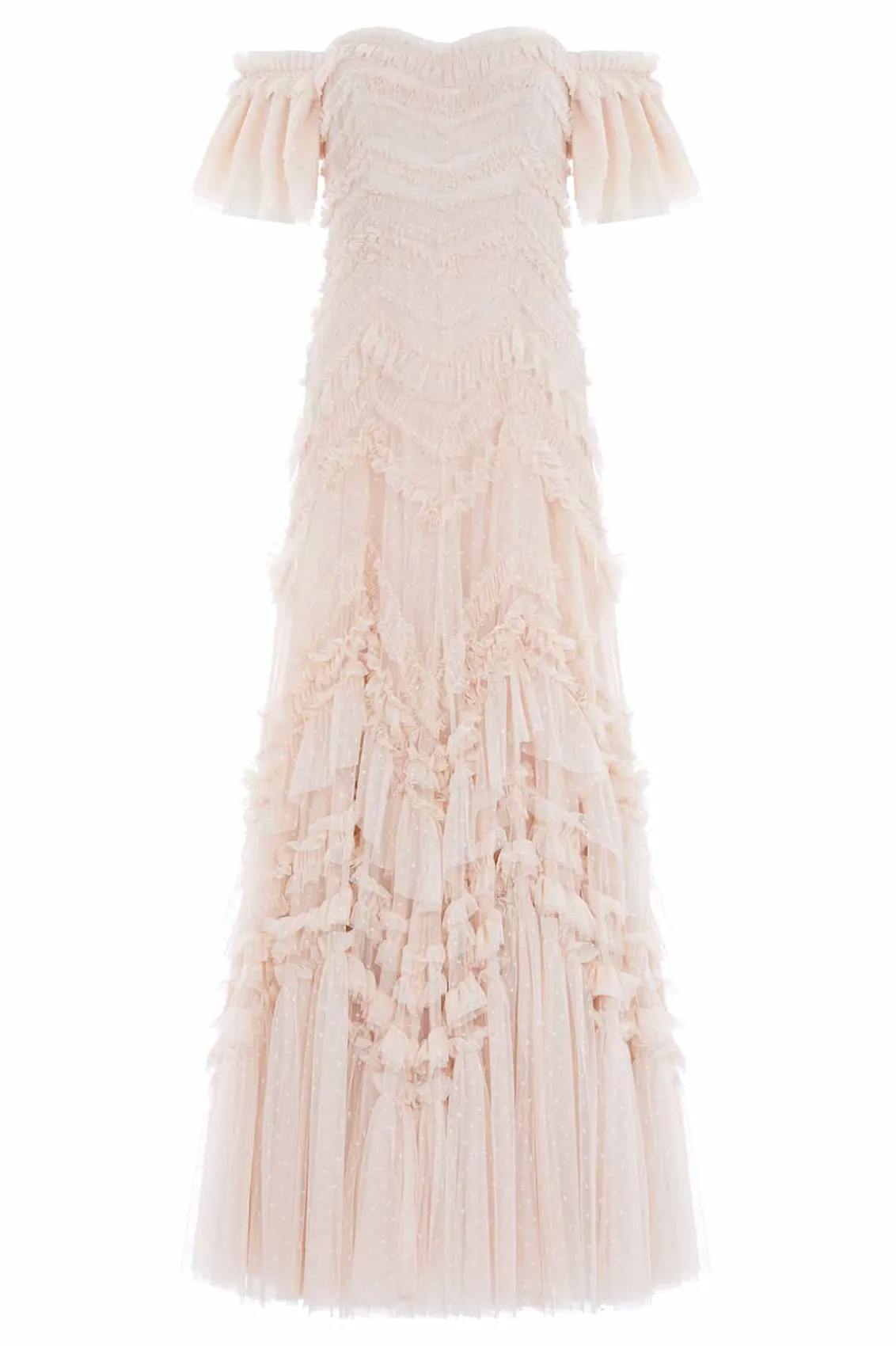 Mummy & Me | Evening Dresses^Needle & Thread Elia Off-Shoulder Gown Beige