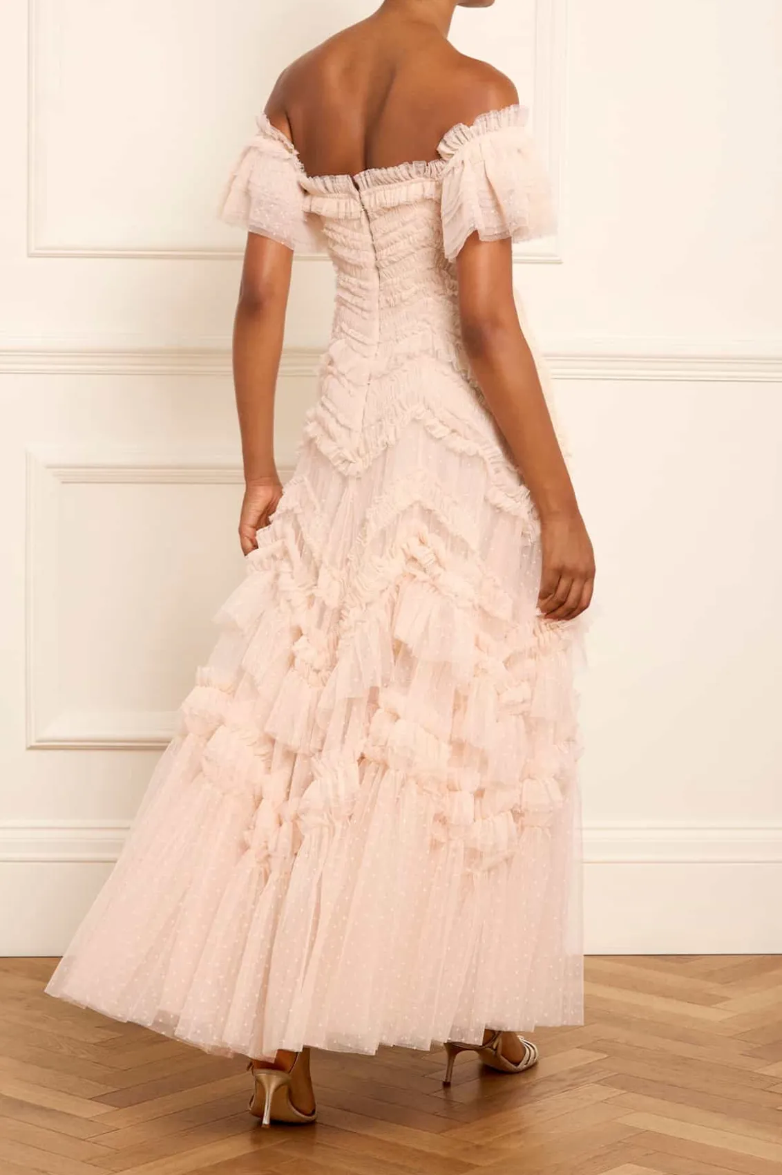 Mummy & Me | Evening Dresses^Needle & Thread Elia Off-Shoulder Gown Beige