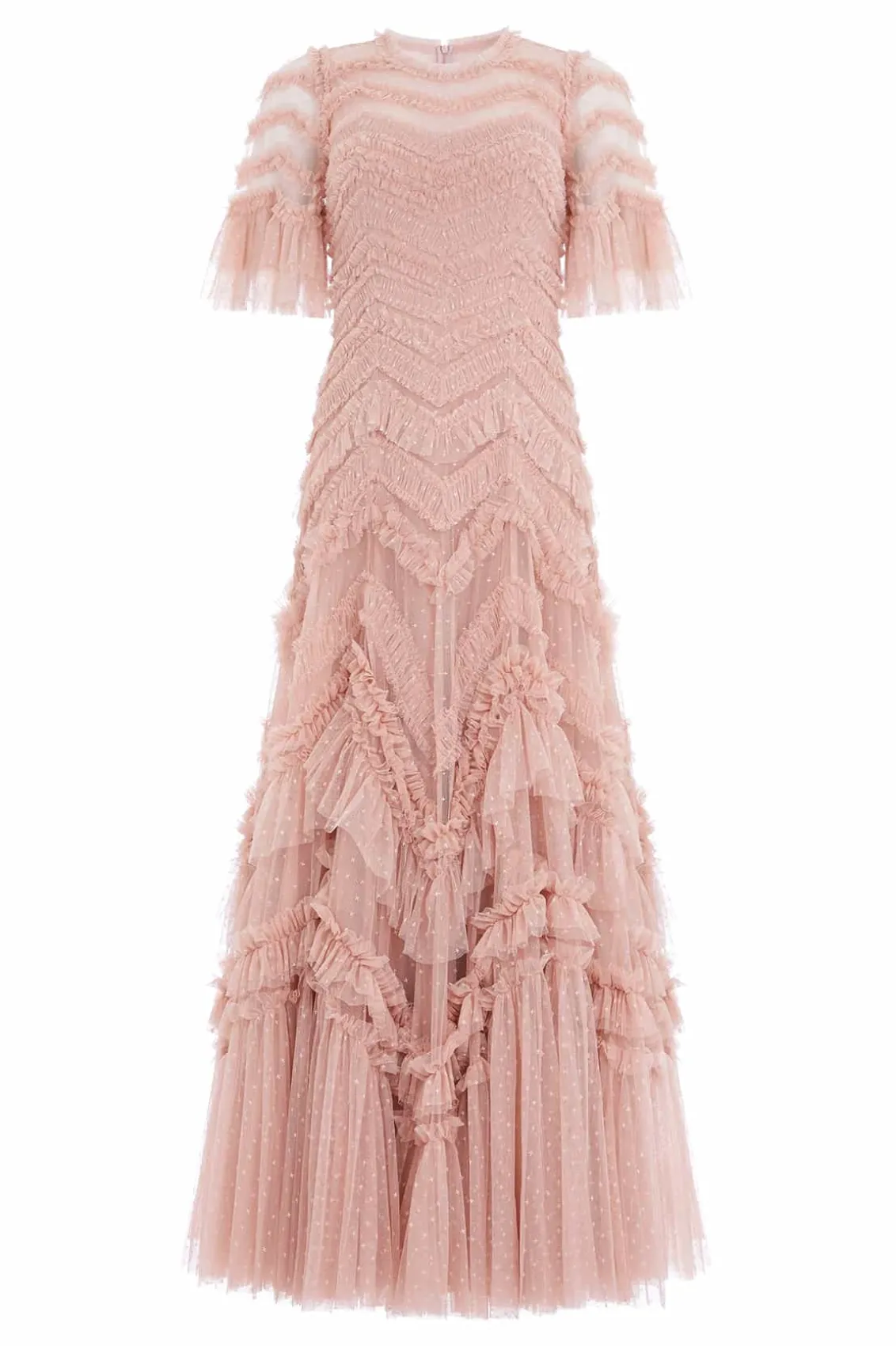Evening Dresses | Responsibly Sourced^Needle & Thread Elia Short Sleeve Gown Pink