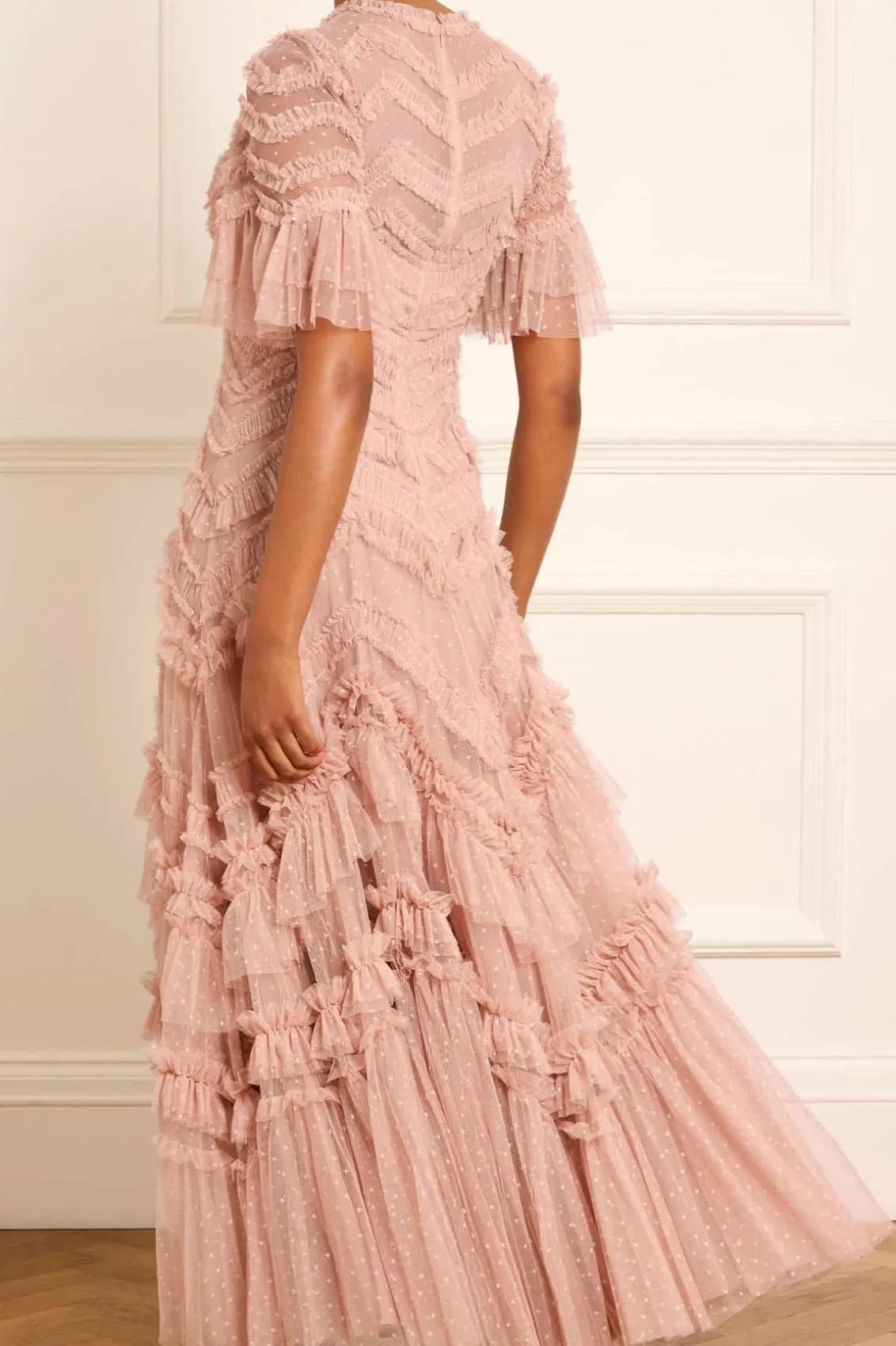 Evening Dresses | Responsibly Sourced^Needle & Thread Elia Short Sleeve Gown Pink