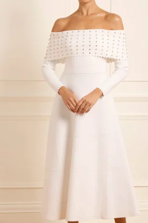 Wedding Wardrobe | Day Dresses^Needle & Thread Embellished Bardot Knit Gown Champagne