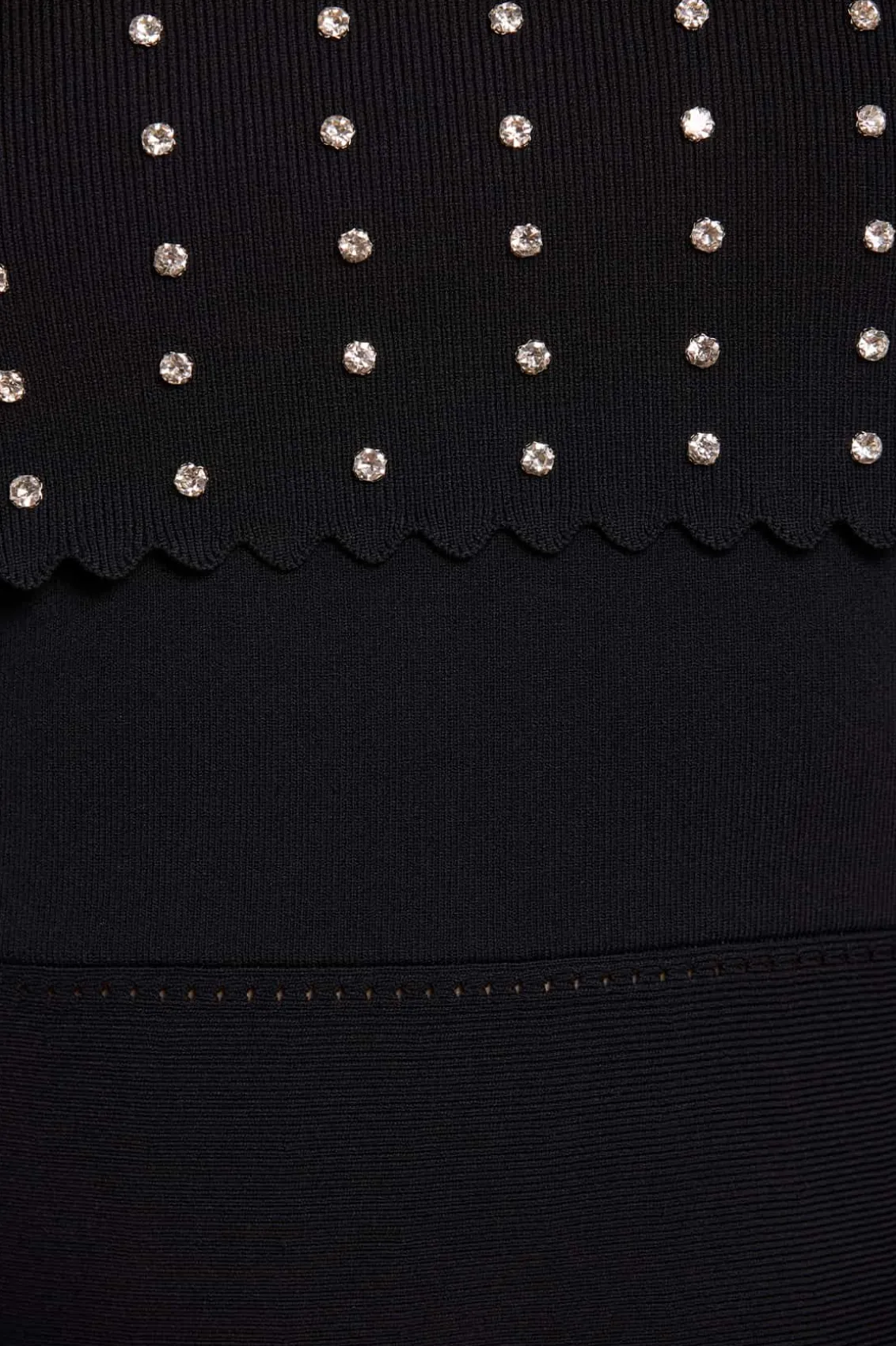 Day Dresses | Knitted Dresses^Needle & Thread Embellished Bardot Knit Gown Black