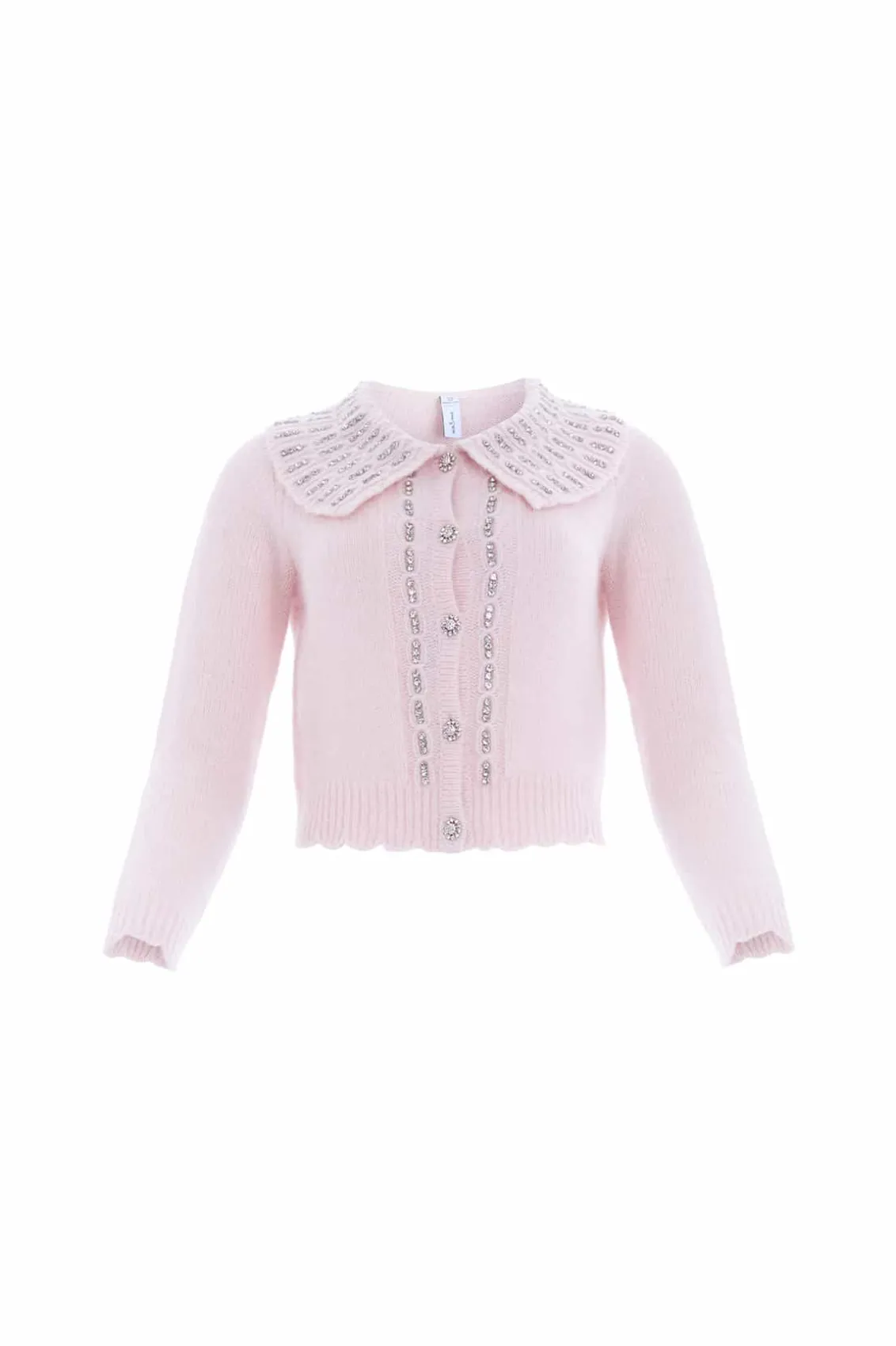 Knitwear^Needle & Thread Embellished Collar Short Cardigan Pink