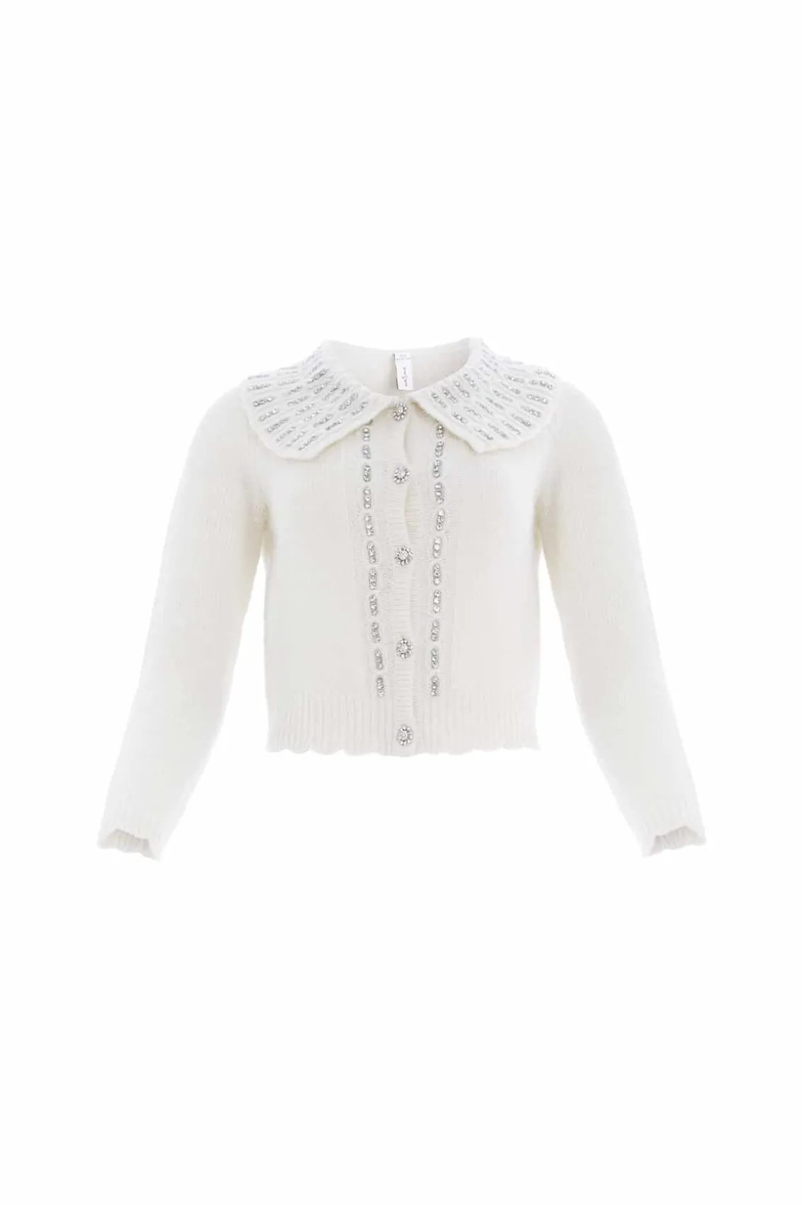 Wedding Wardrobe | Knitwear^Needle & Thread Embellished Collar Short Cardigan Champagne