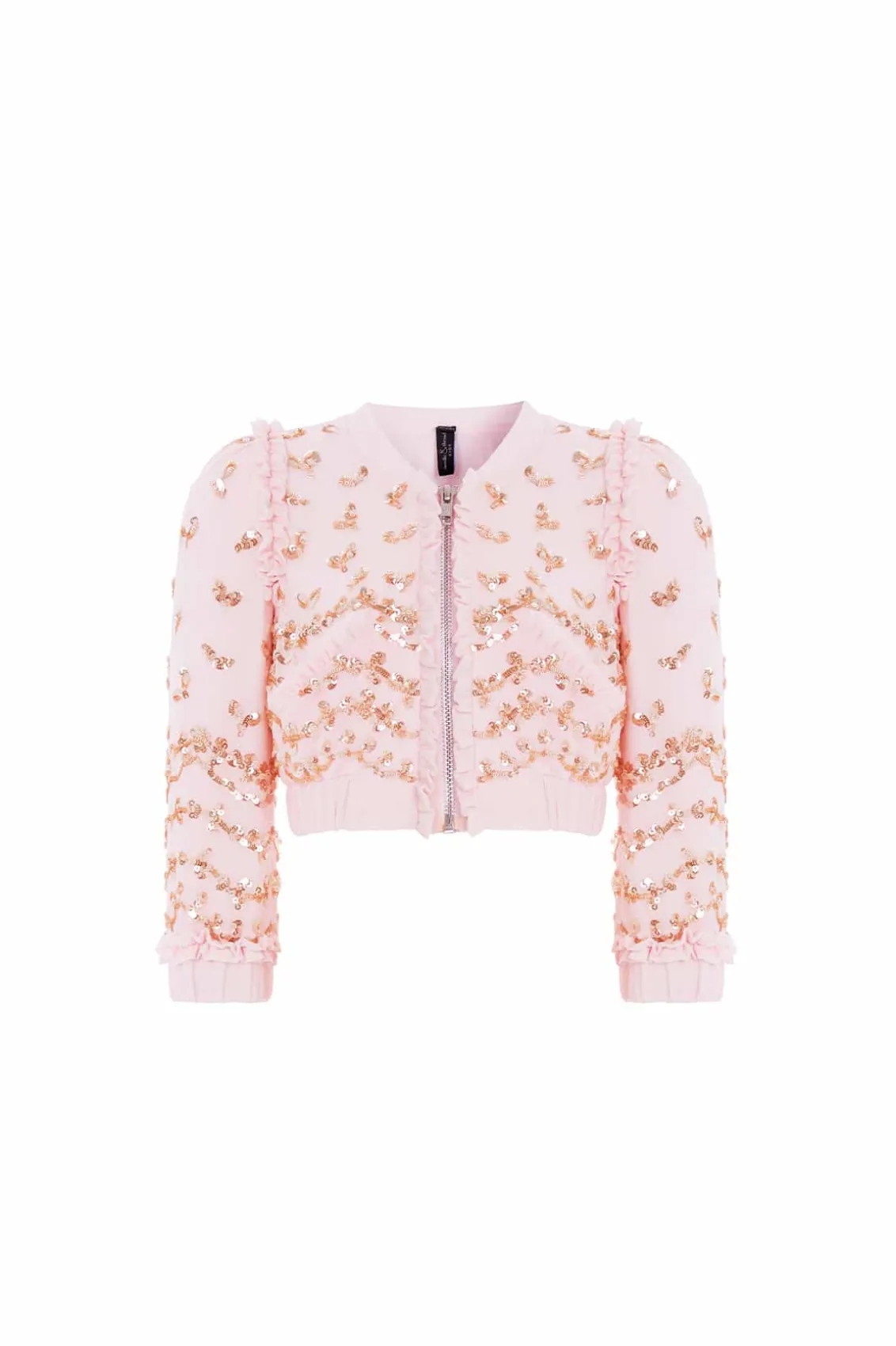 Mummy & Me^Needle & Thread Emily Lace Georgette Bomber Jacket Pink