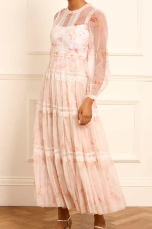 Evening Dresses | Printed Dresses^Needle & Thread Enchanted Garden Lace Ankle Gown Multi