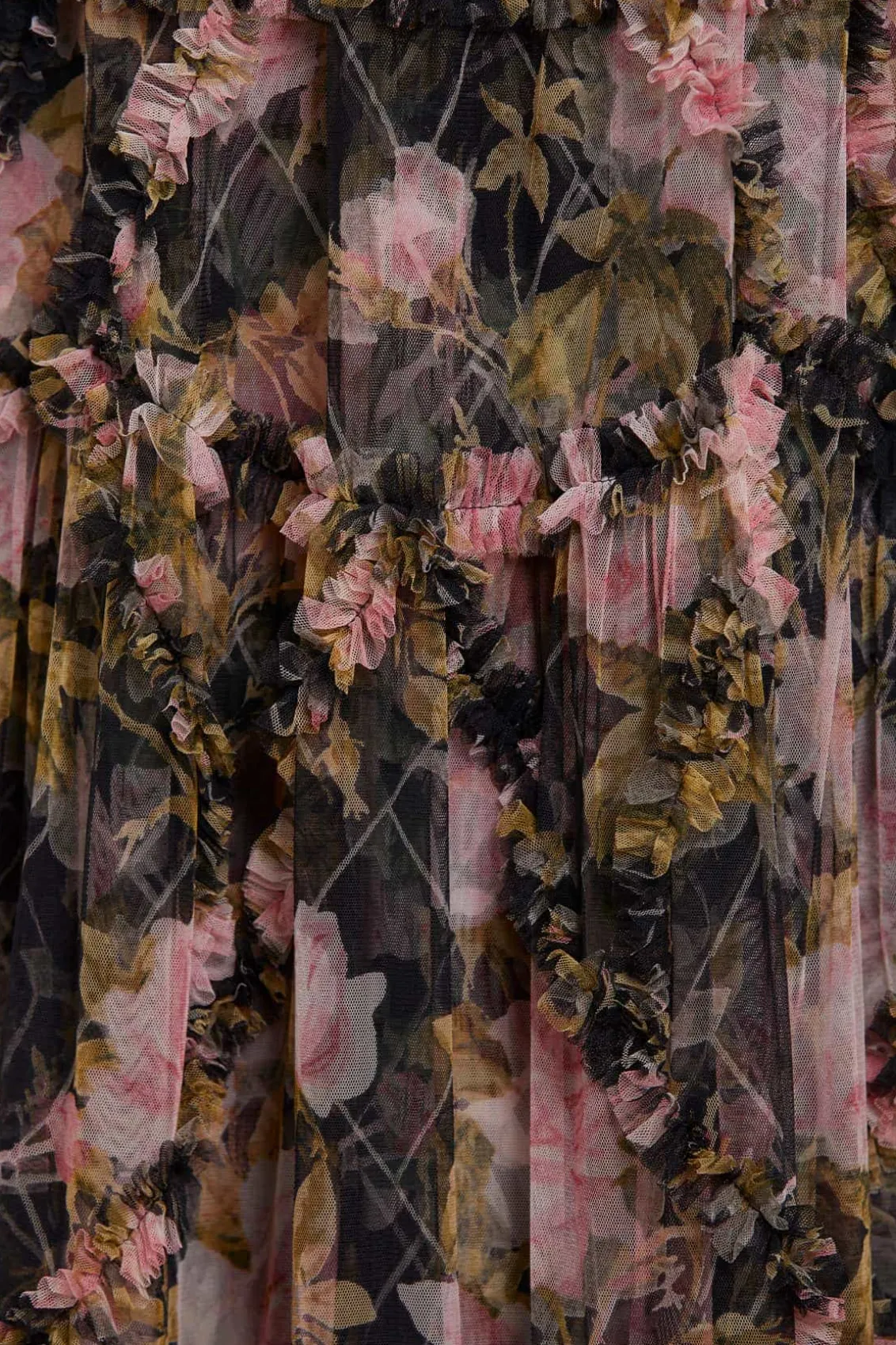 Wedding Guest | Mummy & Me^Needle & Thread English Rose Diamond Ruffle Gown Black