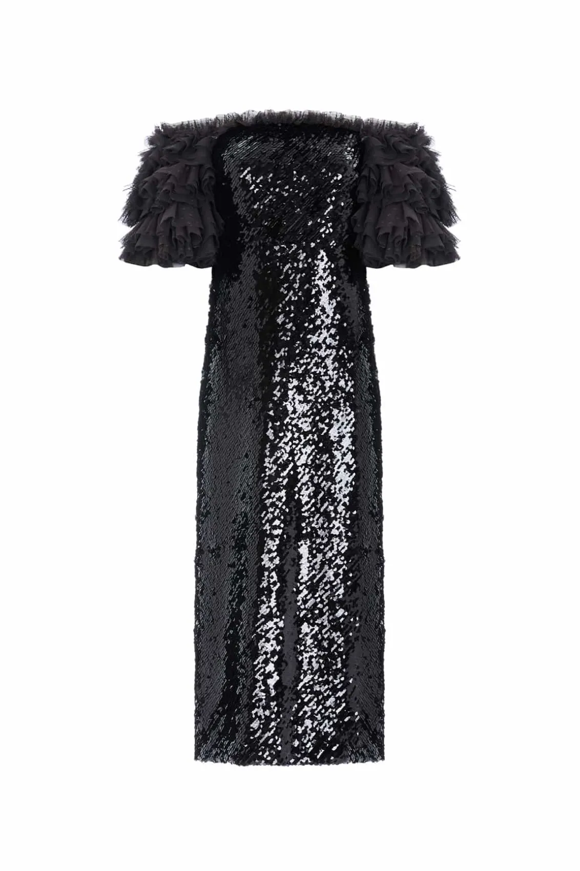 Embellished Dresses | Responsibly Sourced^Needle & Thread Essie Off-Shoulder Ballerina Dress Black