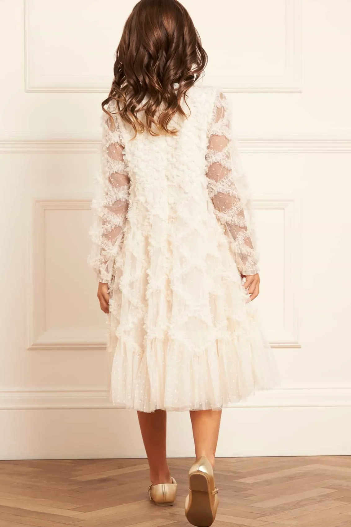 Flower Girl | Flower Girl^Needle & Thread Evelyn Kids Dress Champagne