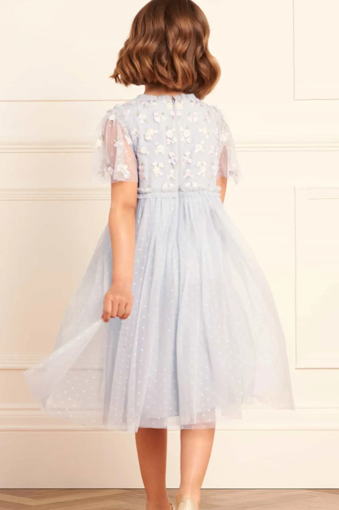 Flower Girl | Flower Girl^Needle & Thread Evening Primrose Bodice Kids Dress Blue