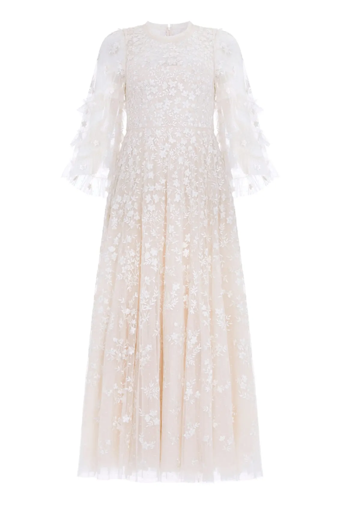Bridal | Evening Dresses^Needle & Thread Everett Bloom Round Neck Ankle Gown Champagne