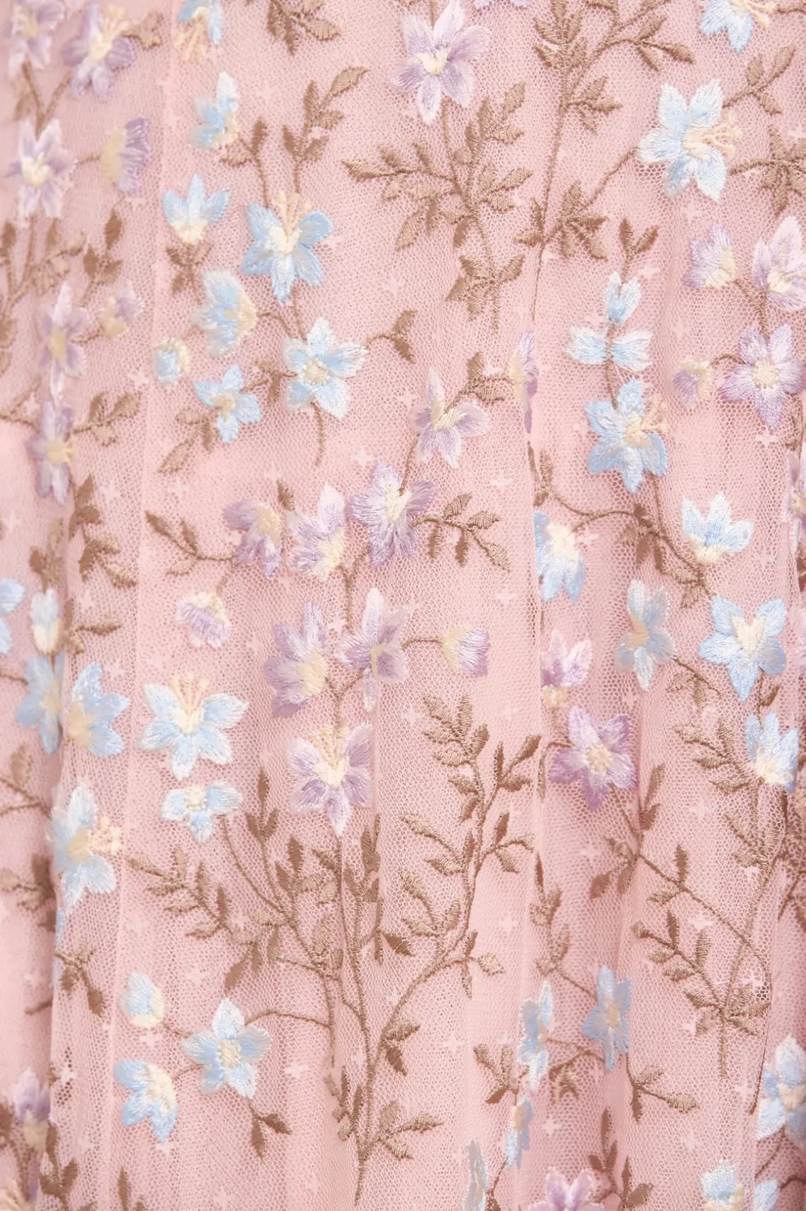 Evening Dresses | Responsibly Sourced^Needle & Thread Everett Bloom Round Neck Ankle Gown Pink