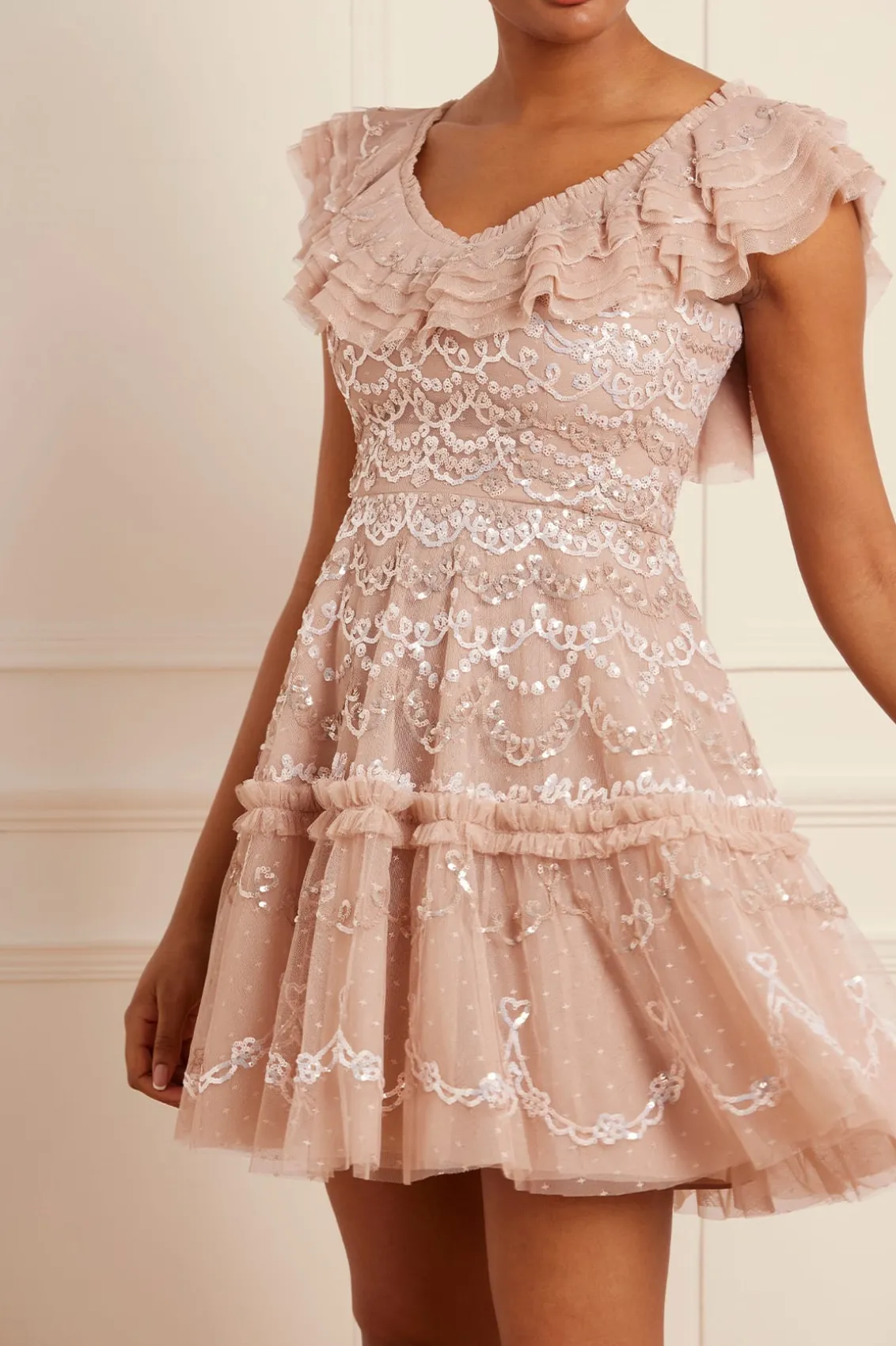 Mini Dresses^Needle & Thread Everthine Micro Mini Dress Beige