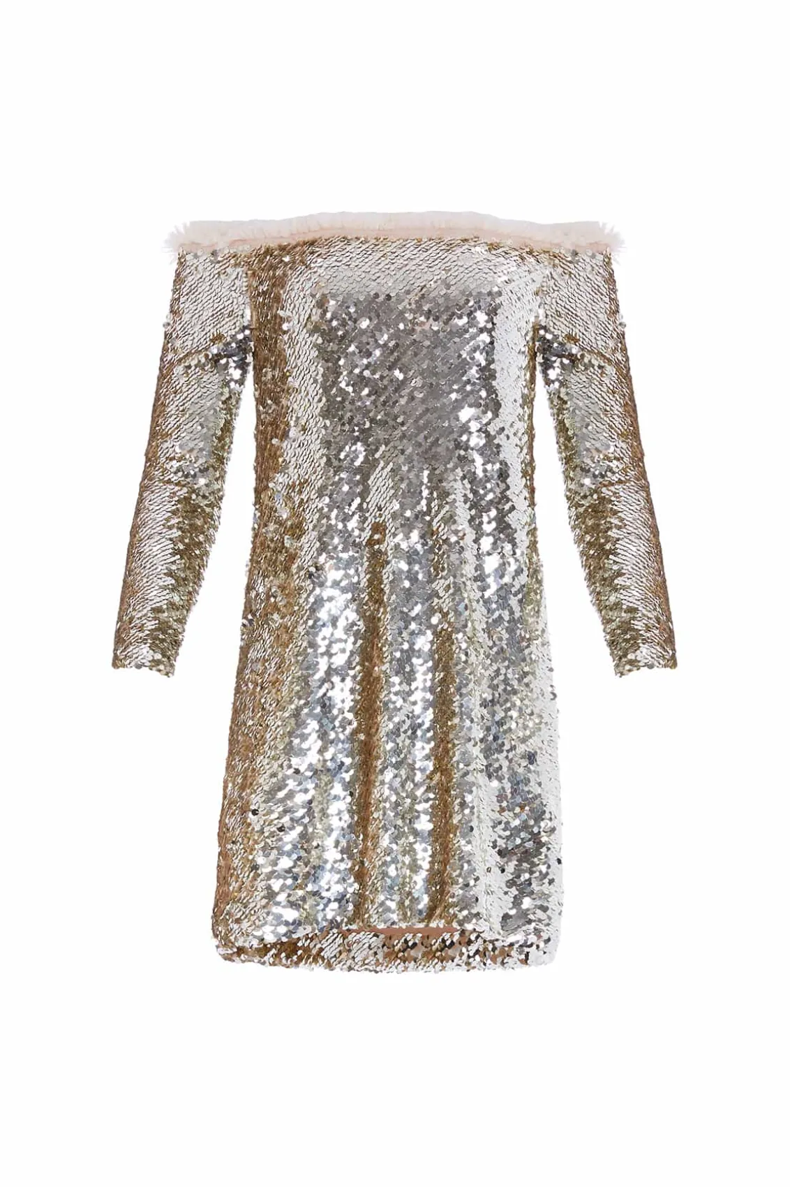 Wedding Wardrobe | Mini Dresses^Needle & Thread Evie Off-Shoulder Micro Mini Dress Silver